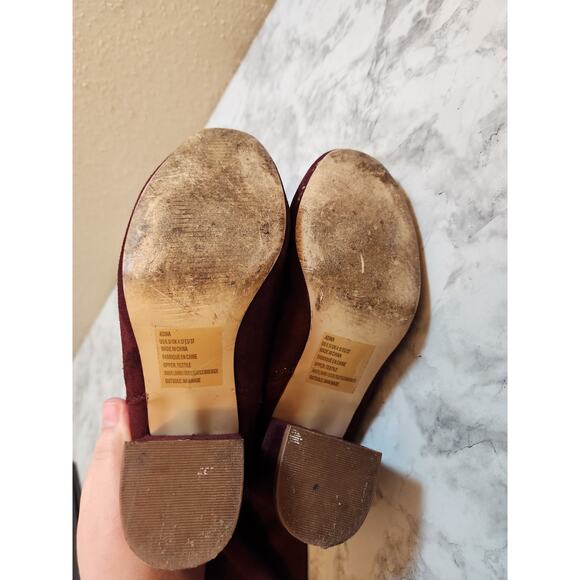 Just Fabulous Adina Women's Burgundy Over The Knee Heeled Boot Size‎ 6.5 - Picture 9 of 10